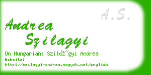 andrea szilagyi business card